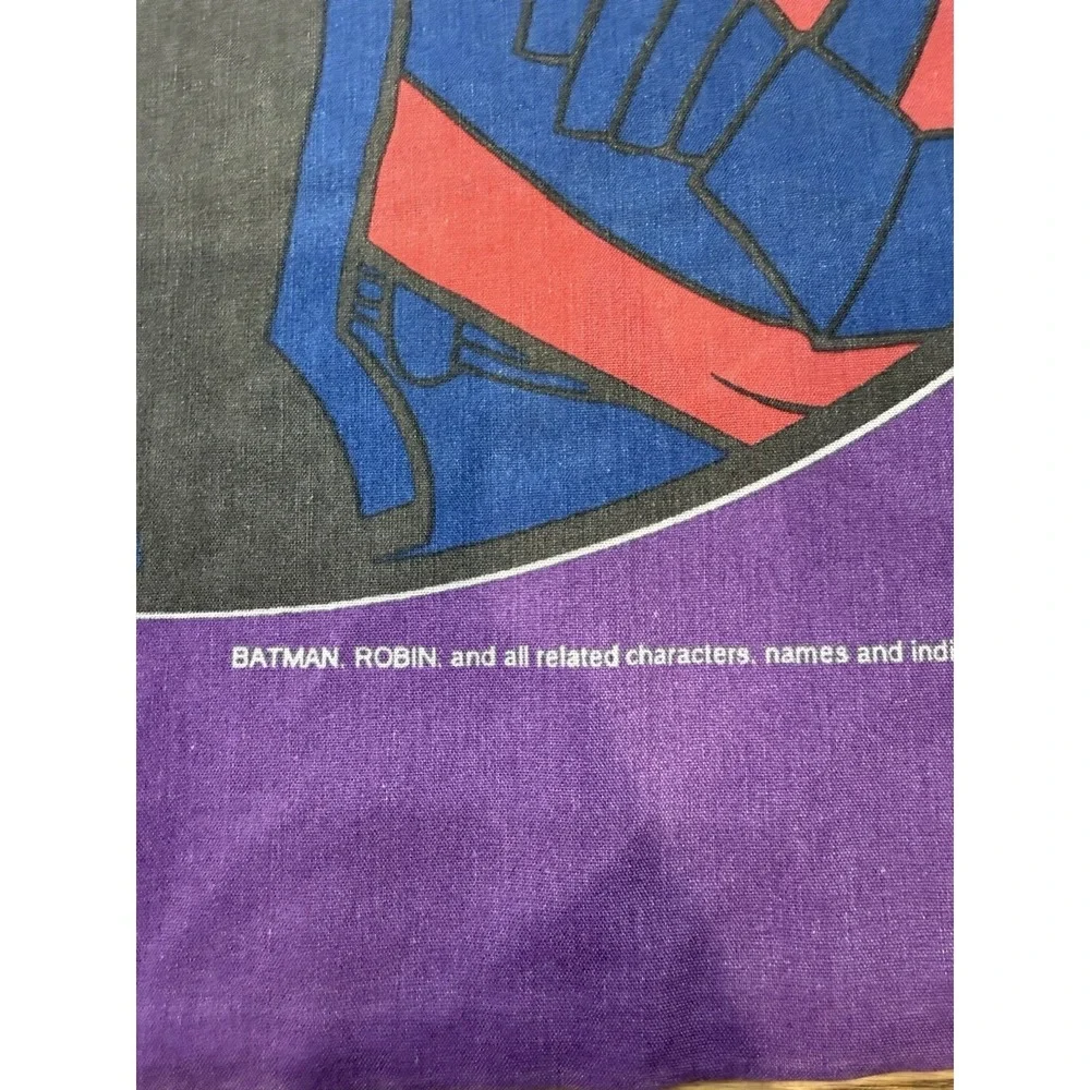 Vintage 1996 Batman‎ Mr. Freeze Robin DC Comics Pillow Case Purple Yellow